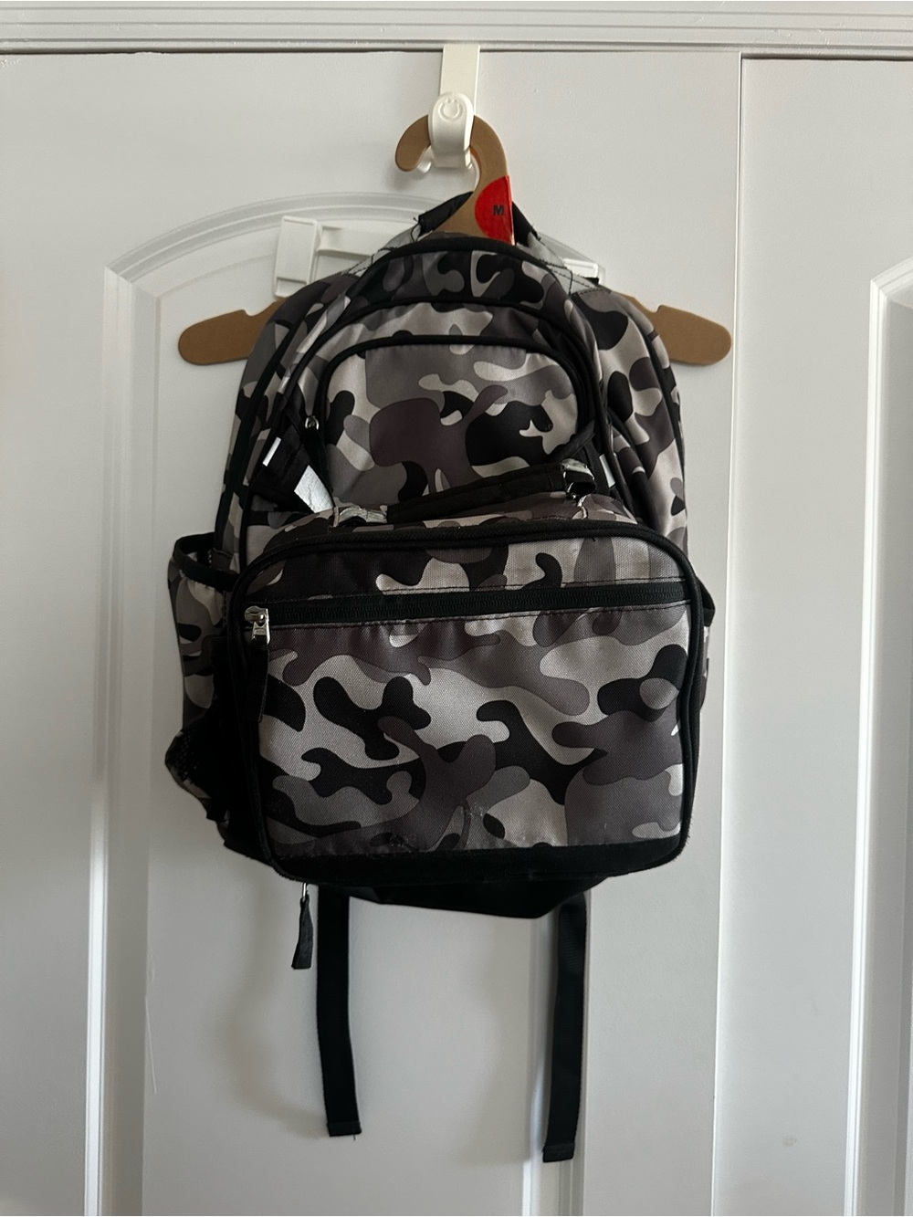 Pottery Barn Kids Mackenzie Black & Gray Camo Backpack and Lunchbox